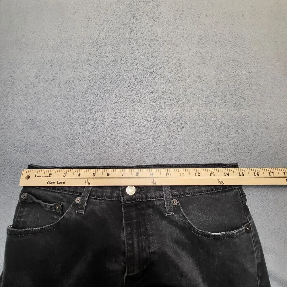 Levi's 511 Jeans Mens 30x32 Black Slim Straight Leg Stretch Distressed